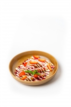 Блины с ягодами и заварным  кремом 