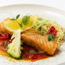 Семга с булгуром