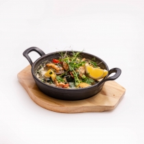 Запеканка с семгой и картофелем